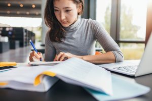 taking a test